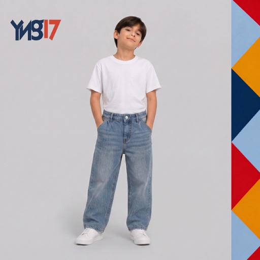 Relaxed Loose Fit Denim Pants