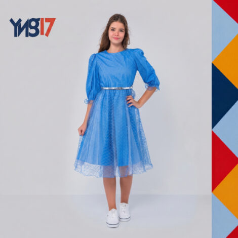Blue Tulle Festive Party Dress
