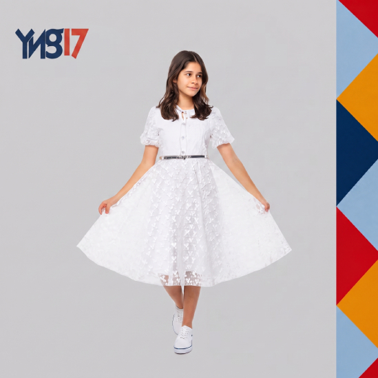 Classic White Round Collar Dress