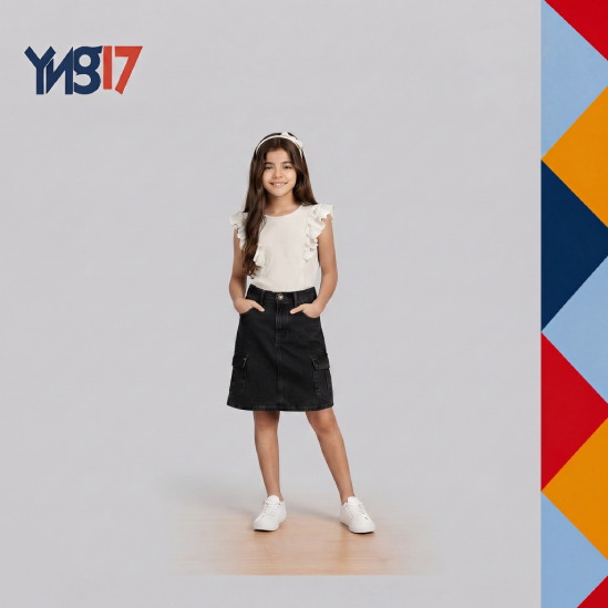 Premium Long Denim Skirt