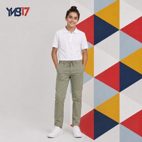 Detailed Gabardine Pants