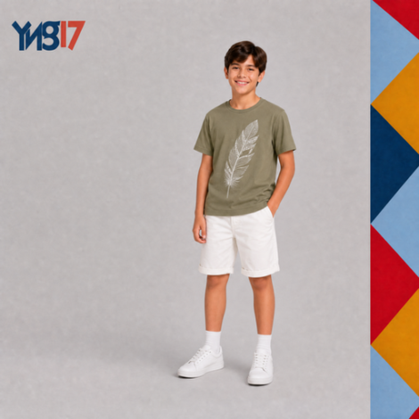 Clean white boys' shorts providing a fresh summer look and effortless comfort