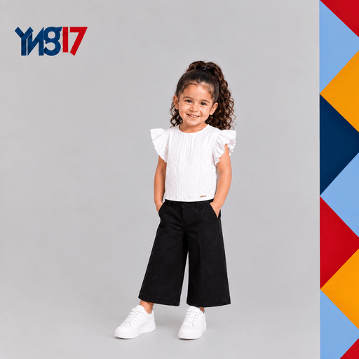 Practical and comfortable trousers for girls, providing freedom of movement for daily use.