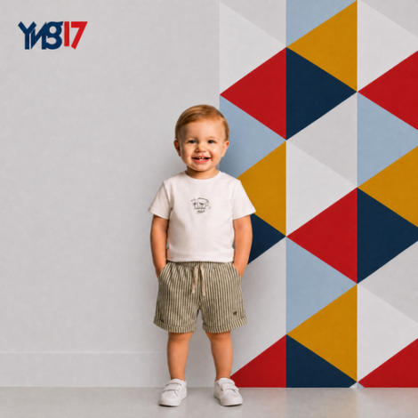 A comfortable summer kids' set consisting of a t-shirt and casual shorts. Made from light, practical fabric perfect for the summer season.