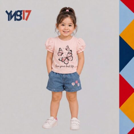 Bow Print Girls T-Shirt