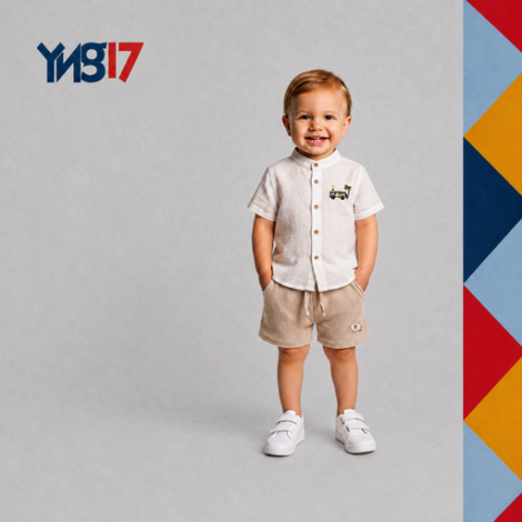A comfortable summer shirt for boys decorated with a playful car embroidery. Made from light, practical fabric perfect for the summer season.