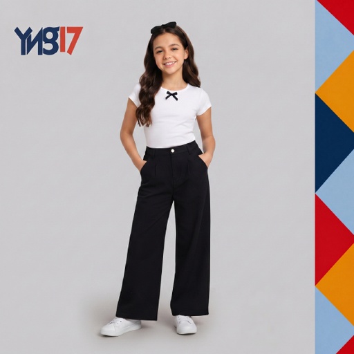 Wide Pleated Girls Pants