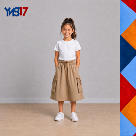 An elegant skirt for girls with a modern design that offers a unique and comfortable look.