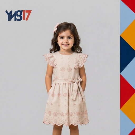 Premium Embroidered Linen Dress