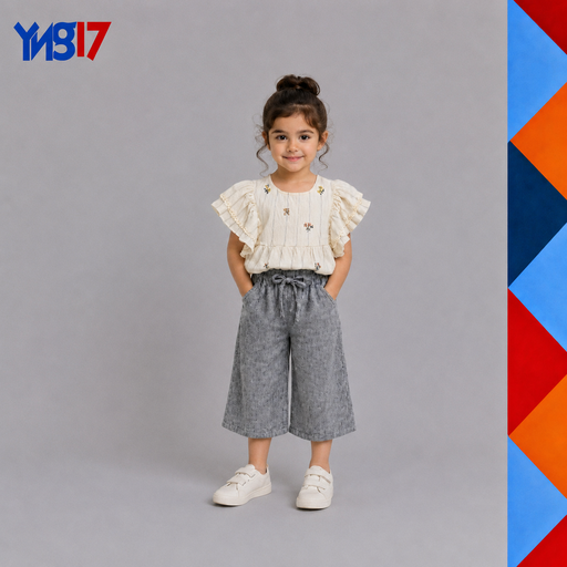 Embroidered Pants Set