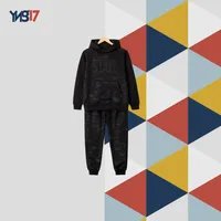 Boys Casual Black Training Set – Hoodie + Matching Joggers