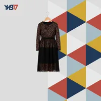 Girls Black Dress with Lace Details – Long Sleeve