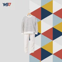 Girls Cotton Black & White Striped Top