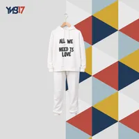 Girls Off-White Cotton Hoodie – ALL WE NEED IS LOVE