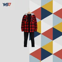 Kids 3-Piece Winter Set (Cotton Hoodie T-Shirt + Check Shirt + Pants)