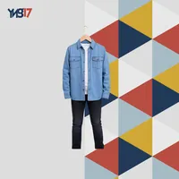 Kids Classic Blue Denim Shirt with Front Buttons