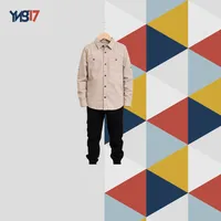 Kids Classic Cotton Shirt – Beige (Long Sleeve)