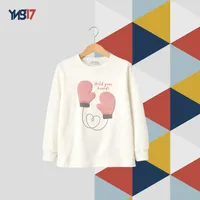 Kids Cotton Blouse with Mittens Print | Off-White × Pink