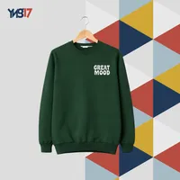 Kids Cotton Green Sweatshirt – GREAT MOOD Print