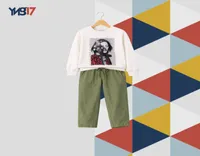 Kids Cotton Sweatshirt with Artistic Print | White