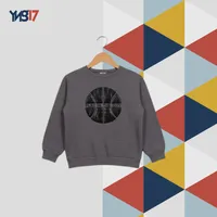 Kids Grey Sweatshirt with Basketball Print “PLAY IN THE CITY”
