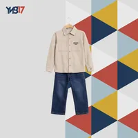 Kids Heavy cotton Beige Button-Up Shirt