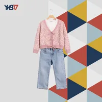 Kids Knitted Jacket Set with Soft Pattern and Inner Blouse | Pink