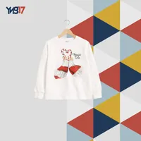 Kids Long Sleeve Cotton oversized Blouse with Winter Print “Magic Time” | Off White
