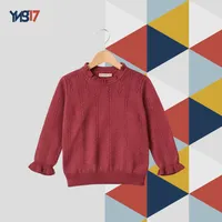 Kids Soft Wool Knit Blouse | Burgundy