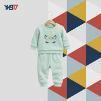 Kids Winter 2-Piece Set – Sweater + Pants | Mint Green Unicorn Design
