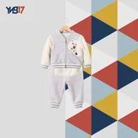 Kids Winter 3-Piece Set – Jacket + T-Shirt + Pants | Grey & White