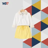 Kids Winter Blouse with Zipper & Soft Faux Fur Collar | Off-White