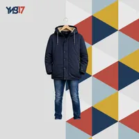 Kids Winter Puffer Jacket with Hood – Navy Blue