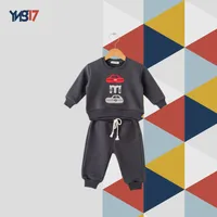 Kids Winter Set 2 Pieces – Sweatshirt & Pants | Dark Charcoal Color
