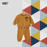 Kids Winter Set 2 Pieces – Sweatshirt & Pants | Mustard Color