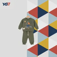 Kids Winter Set 2 Pieces – Sweatshirt & Pants | Olive Green Color