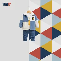 Winter Boys’ 3-Piece Set – Petrol & White | Fur Jacket, Inner T-Shirt & Comfort Pants