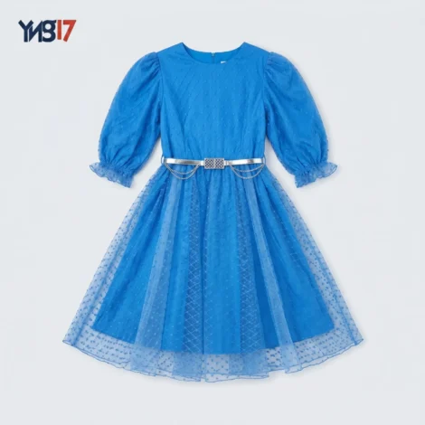 Blue Tulle Festive Party Dress