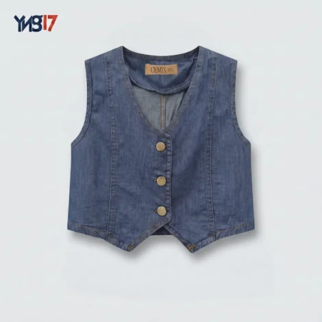 Girls Cute Dark Blue Vest