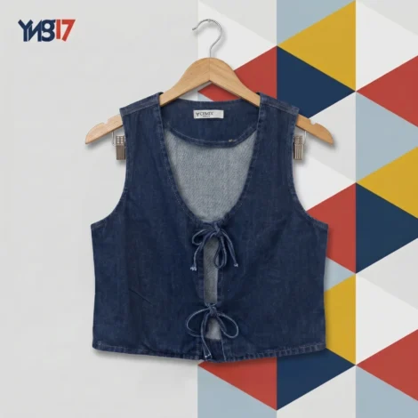 Girls Light Blue Fashion Vest