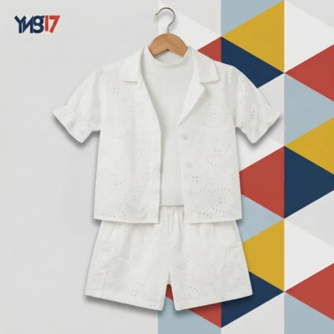 Girls Perforated 3-Piece Set
