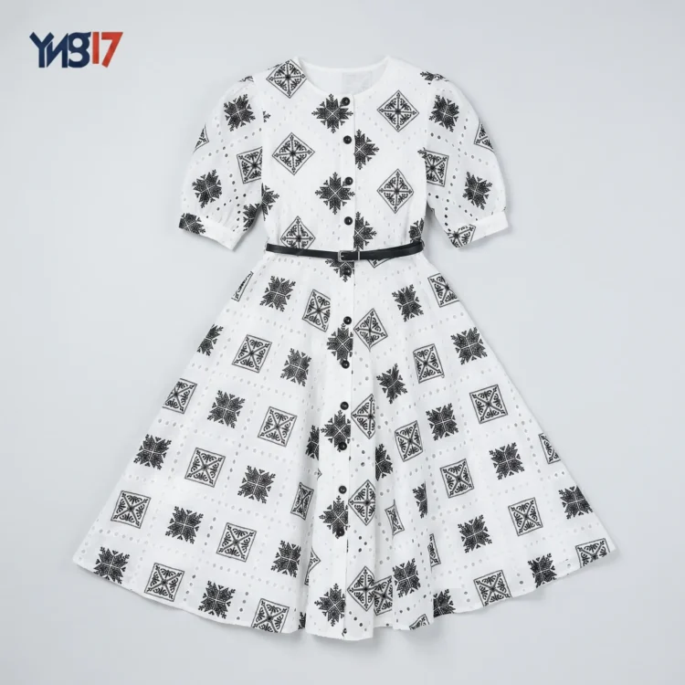 B&W Checkered Chic Boutique Dress